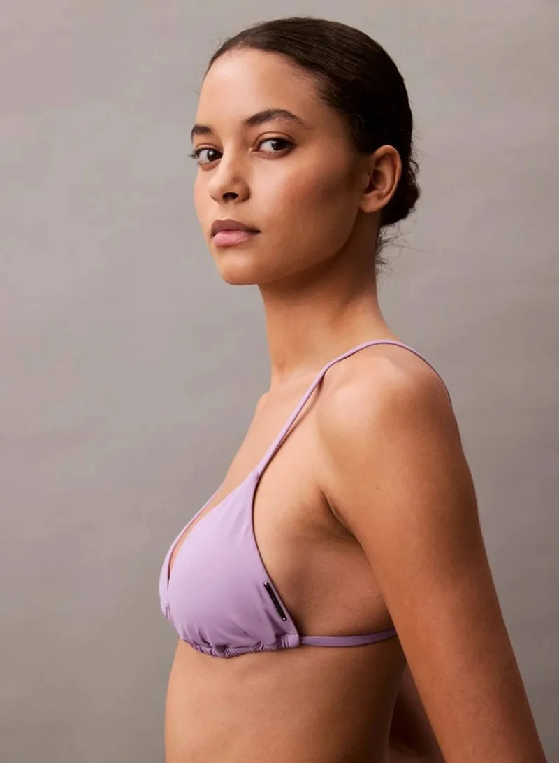 Calvin Klein Lilac Quartz Triangle Bikini Top - CK Essentials for Women | Best Price UAE