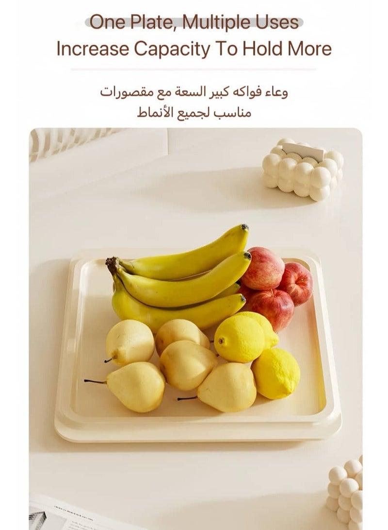 NayZaan Elegant Creamy Serving Tray，Includes 4 Lidded Nut Jars And A Lidded Dessert Plate, Plus A Versatile Snack Tray—Perfect For Desserts, Nuts, And Cookies. An Ideal Choice For Family Gatherings, Parties, And Holiday Gifts. - Image 5