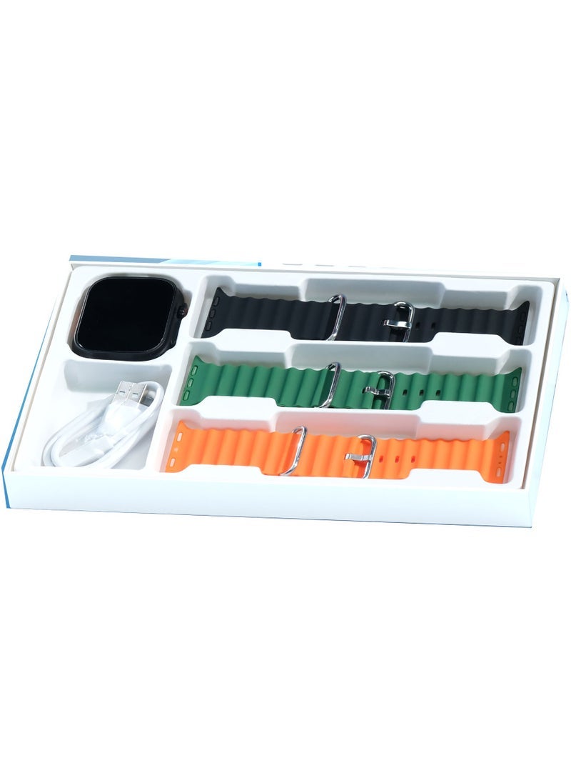 modio ST11 Smart Watch with 2.2 Inch Full HD Touch Display | 4G SIM Card Support for Calls & Internet | Includes 3 Stylish Interchangeable Straps & Wireless Charger | Fitness Tracker with Heart Rate, Sleep Monitor | Unisex Design for Ladies & Gents – Black - Image 5