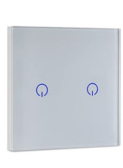 2-Gang WiFi Touch Wall Smart Light Switch No Neutral Wire Needed Works with Alexa, Google Home Assistant and Siri