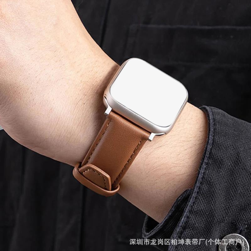 Genuine Leather Watch Band for Apple Watch, Men Women, Fashion - Image 4