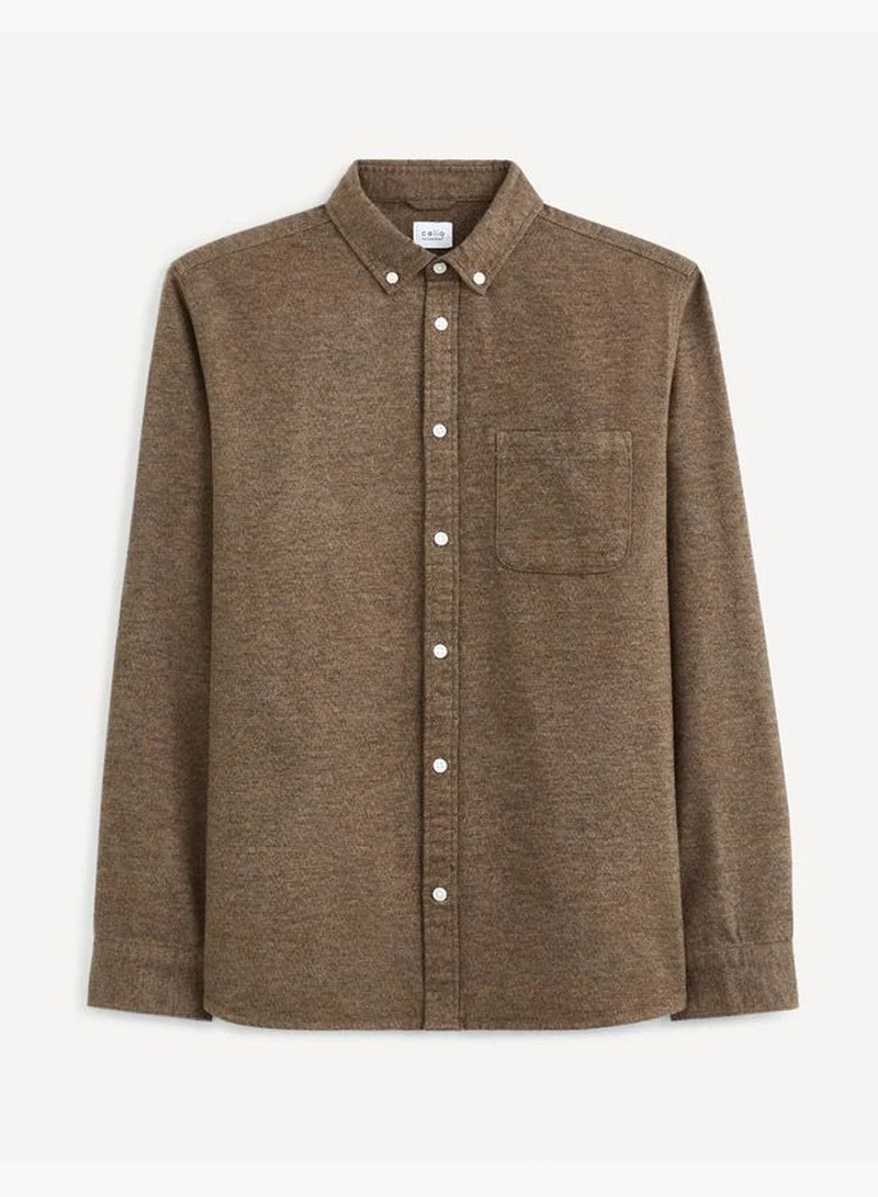Celio Celio Casual Shirt - Brown