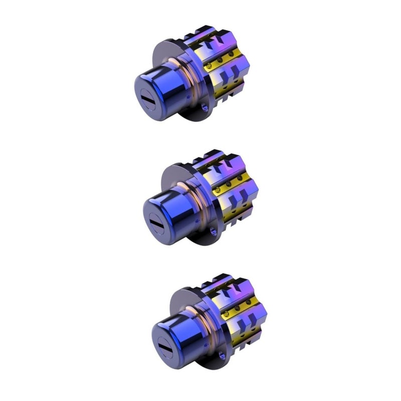 3pcs Titanium Motorcycle Key Head Cover with Easy Screw Mounting - Image 1
