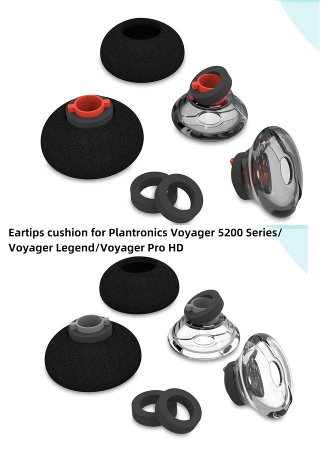 Wiki VALLEY Foam Eartips Covers for Plantronics Voyager Headsets, Set of 6, Black (Medium Large) - Image 5