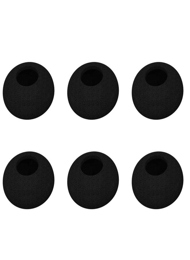 Wiki VALLEY Foam Eartips Covers for Plantronics Voyager Headsets, Set of 6, Black (Medium Large) - Image 1