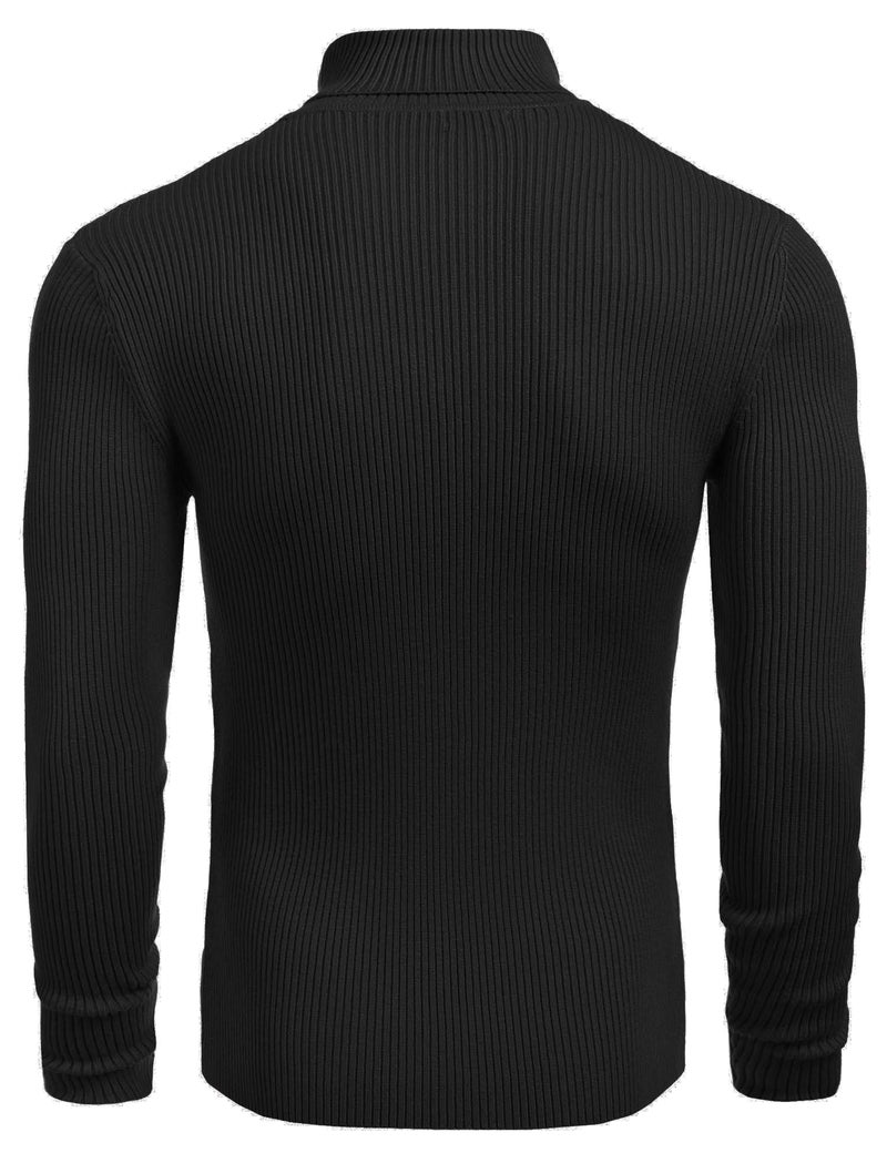 NORTHWIND Men's High and Turtle Neck Cotton T-Shirt (Black, Medium) - Image 3