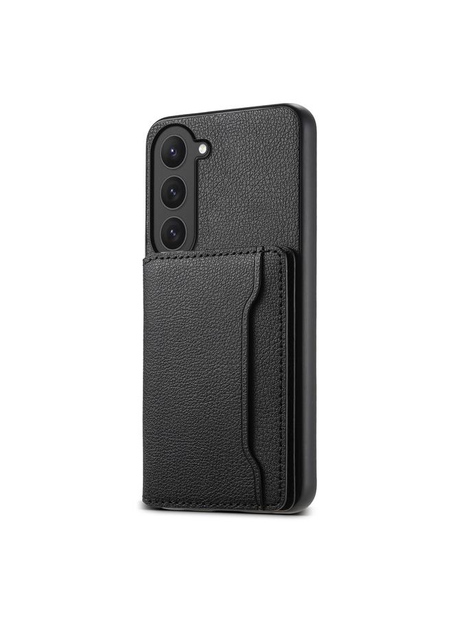 S-TOP Case For Samsung Galaxy S23 5G Calf Texture Card Bag Design Full Coverage Phone Case - Image 1