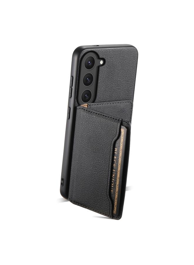 S-TOP Case For Samsung Galaxy S23 5G Calf Texture Card Bag Design Full Coverage Phone Case - Image 3