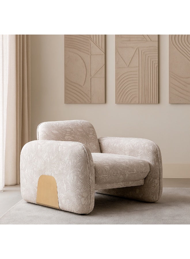 Baytonia Bono single sofa - beige and gold - Image 1