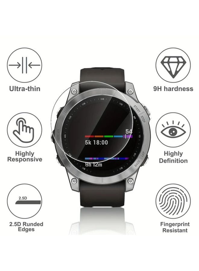 4pcs Tempered Glass Screen Protector For Fenix 7S 7X 9H Hardness Anti Scratch - Image 2