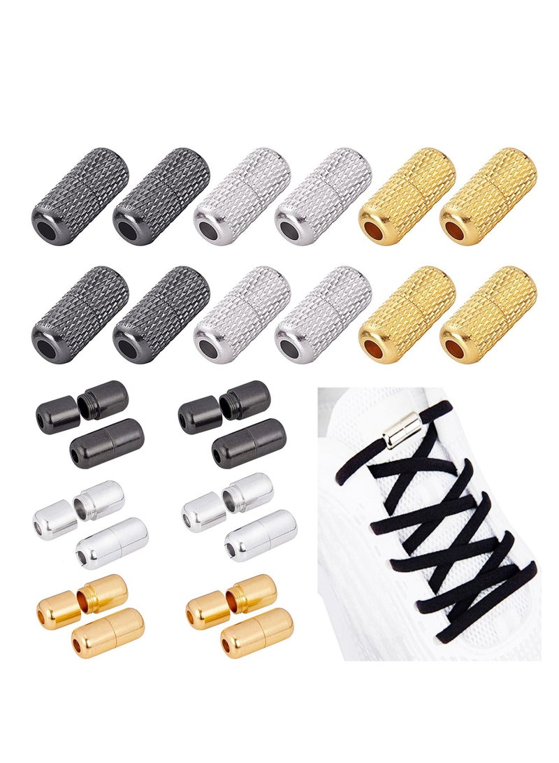 Suntown Shoelaces Buckle Lock Metal Connector, No Tie Lace Lock for Shoes, Tieless Laces, DIY Repair ShoeLace Tips Replacement End, for Sneaker Shoelaces, Board Shoes, Hiking Boots, and Casual Shoes, 24 PCS - Image 1