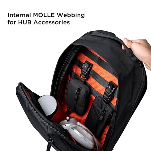 ALPAKA Metro Backpack Pro for Men - Fits 16" Laptop Business Travel Backpack with YKK Zippers, MOD Key Leash & Luggage Pass-through, Padded and Weatherproof X-pac Material Work Bag (Black) - Image 4