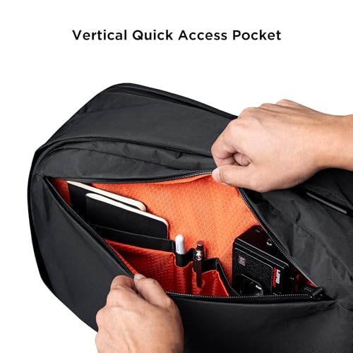 ALPAKA Metro Backpack Pro for Men - Fits 16" Laptop Business Travel Backpack with YKK Zippers, MOD Key Leash & Luggage Pass-through, Padded and Weatherproof X-pac Material Work Bag (Black) - Image 5