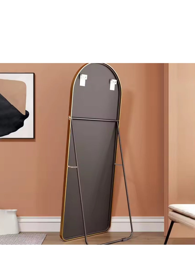 Y&D Full Length Mirror 23.6" x 65"/17.7" x 61" Arched Aluminum alloy Large Standing Dressing Mirror Hanging Leaning Against Wall Mounted Mirror with Stand for Bedroom Locker Room Living Room (White)  - Image 4