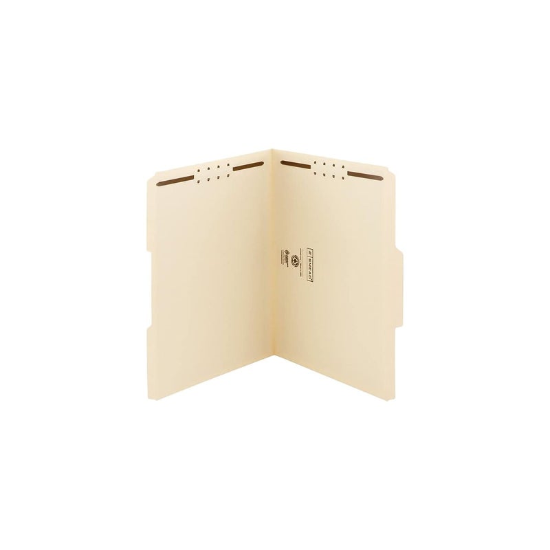 Smead Heavy-Duty Fastener File Folder, 2 Fasteners, 1/3-Cut Tab, Letter Size, Manila, 50 per Box (14600) - Image 5