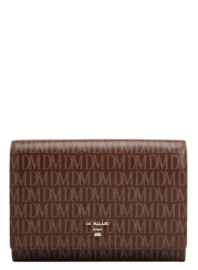 Da Milano Flap Leather Women Wallet - Brown (LW-0988Q) - Image 1