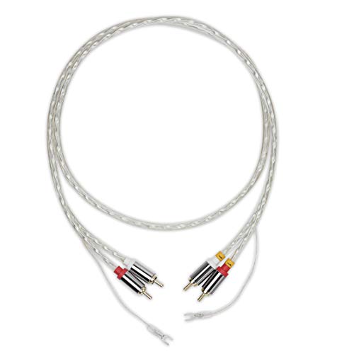 Pro-Ject Connect it RCA E, Semi-Balanced Phono interconnect Cable with Earth Leads, 123cm - Image 1