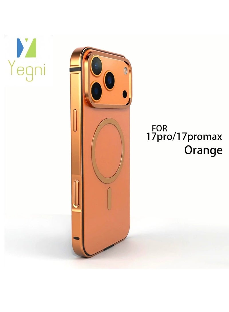 Yegni Suitable for Apple 17proMax original color metal protective case iphone17 pro anti-fall magnetic mobile phone case - Image 2