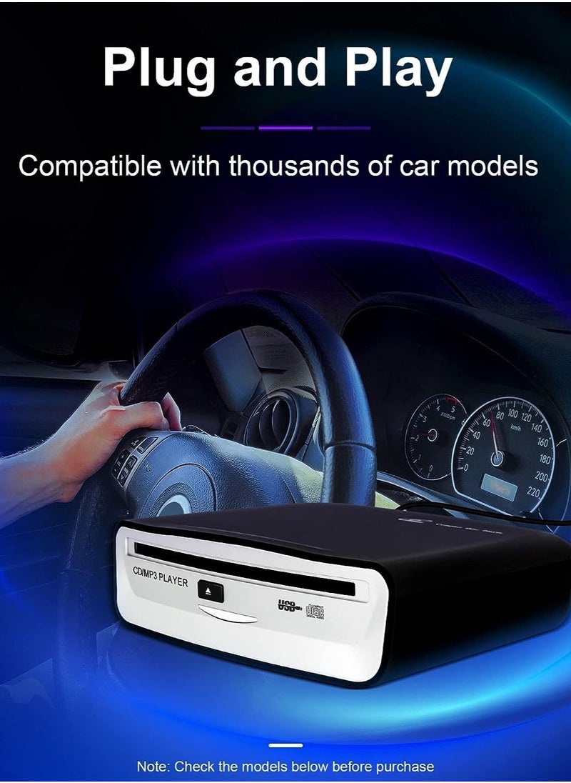 Generic - External Universal CD Player for Car - LEHWEY Portable CD Player with Extra USB Extension Cable Plugs into Car USB Port Laptop TV Mac Computer for Android 4.4 and Above Navigation - Image 1