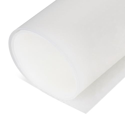 Exactly Rubber - Translucent Silicone Sheet, 50A Durometer Rubber Sheet, Semi Clear Silicone, Resistant -80 to 450°F, Food-Grade Silicone Placemat, 450% Elongation, Made in The USA, 1/32 x 9” x 12” - Image 1