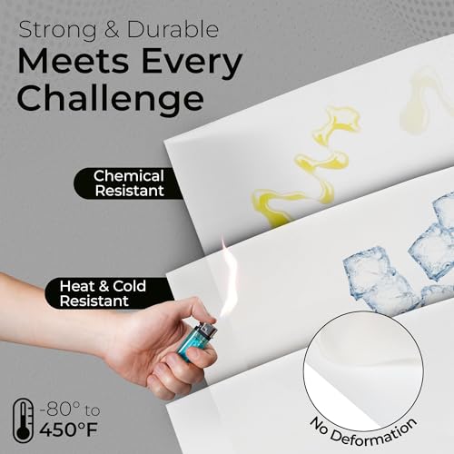 Exactly Rubber - Translucent Silicone Sheet, 50A Durometer Rubber Sheet, Semi Clear Silicone, Resistant -80 to 450°F, Food-Grade Silicone Placemat, 450% Elongation, Made in The USA, 1/32 x 9” x 12” - Image 3