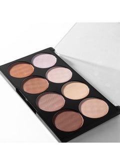 W7 Shape & Glow Highlight & Contour Powder Palette - Professional 8 Shade Face Makeup Palette  - Image 1