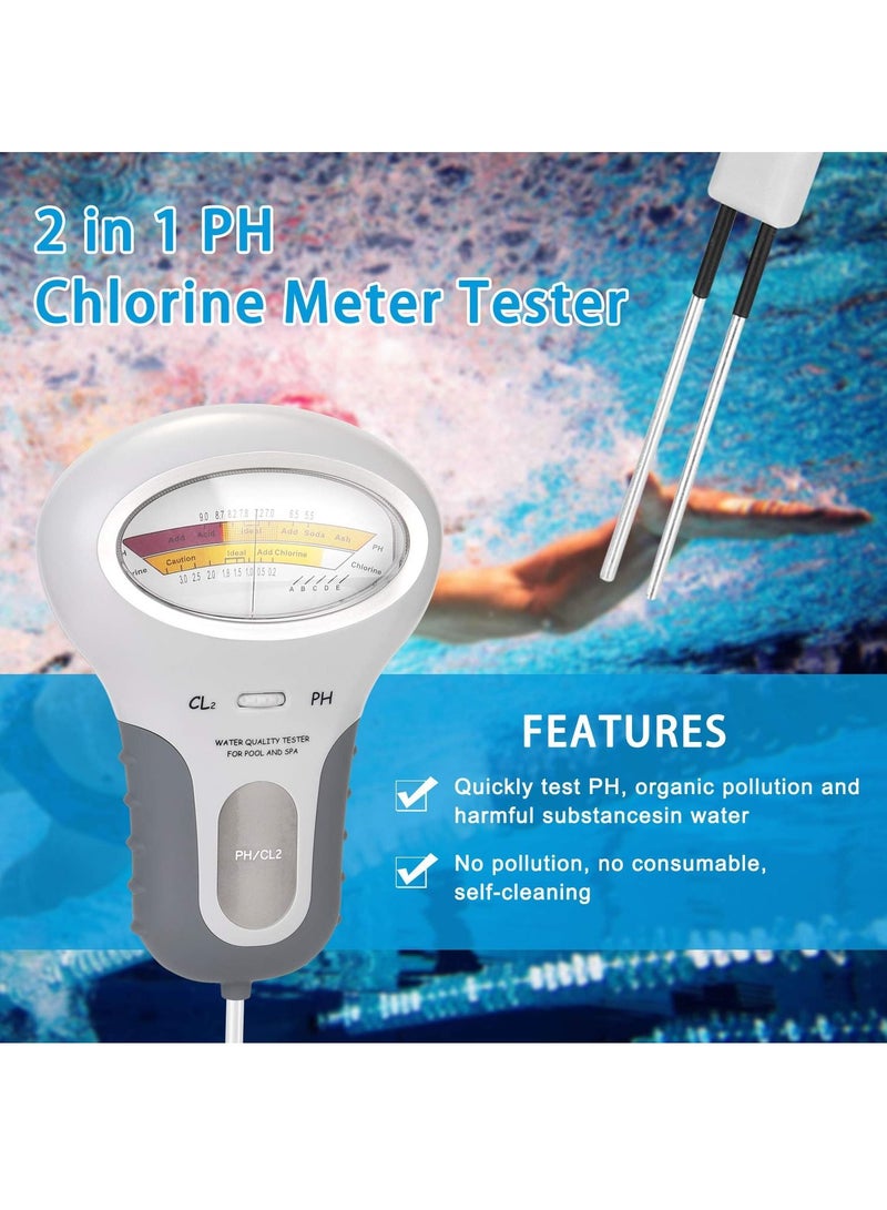 2 in 1 PH Chlorine Meter Tester PC-102 PH Tester Chlorine Water Quality Testing Device CL2 Measuring for Pool Aquarium  - Image 4