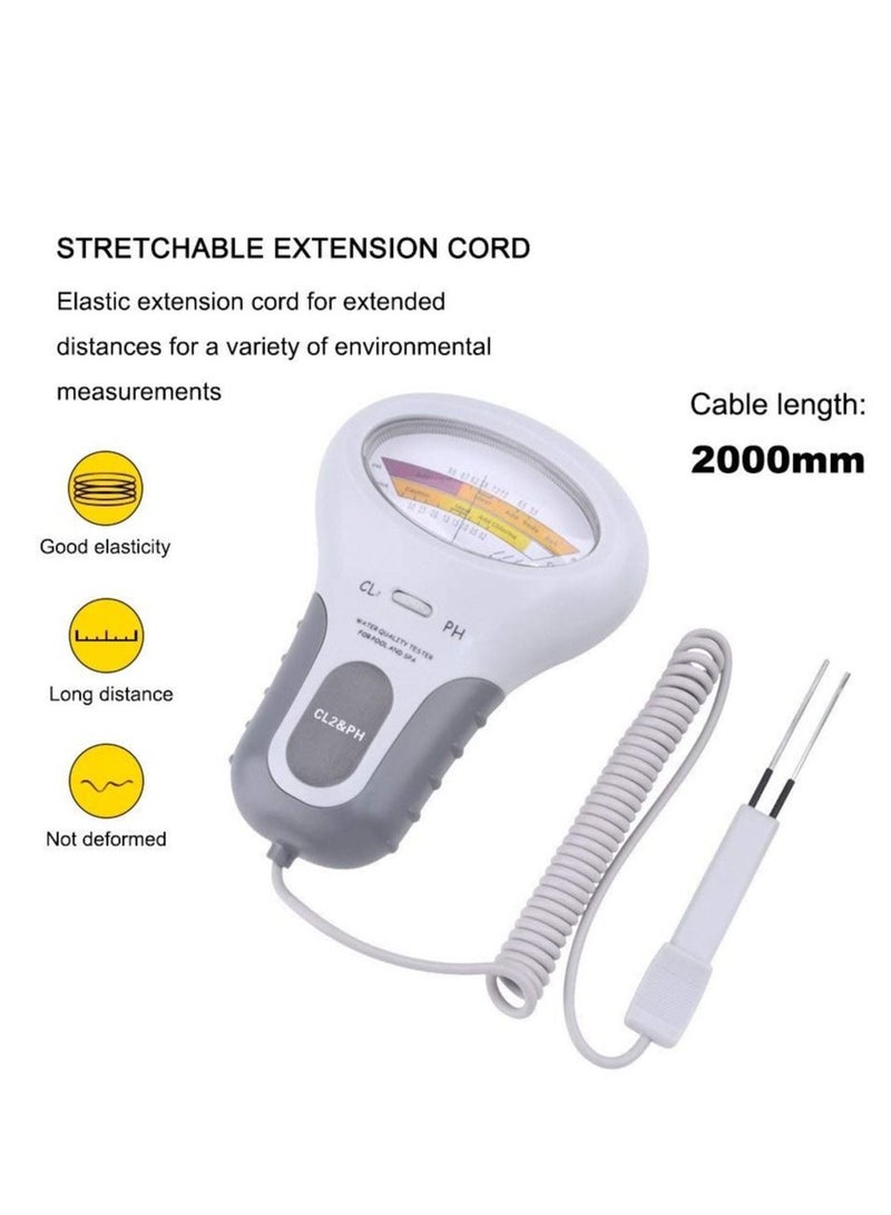 2 in 1 PH Chlorine Meter Tester PC-102 PH Tester Chlorine Water Quality Testing Device CL2 Measuring for Pool Aquarium  - Image 2