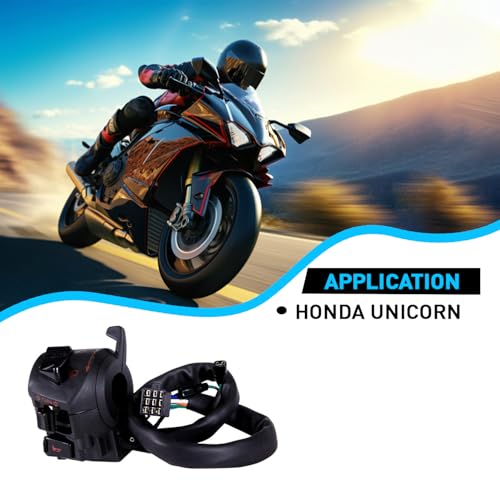 UNO Minda SW-0659AD Handle BAR Switch- Left Side (Kick Start) 2_Way For-Honda-Unicorn Black, Mechanical - Image 3