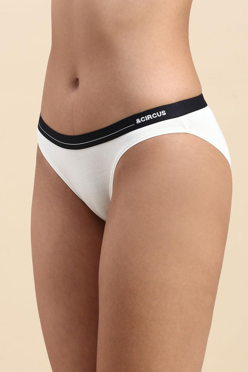 Circus &Circus Puresoft Beechwood Modal Bikini Innerwear for Women - Seamless Underwear - Ivory, Small - Image 3