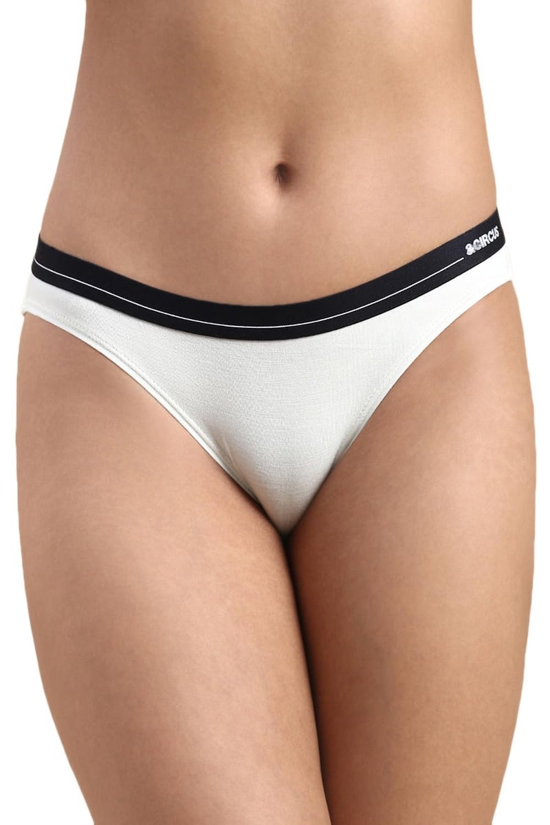 Circus &Circus Puresoft Beechwood Modal Bikini Innerwear for Women - Seamless Underwear - Ivory, Small - Image 1
