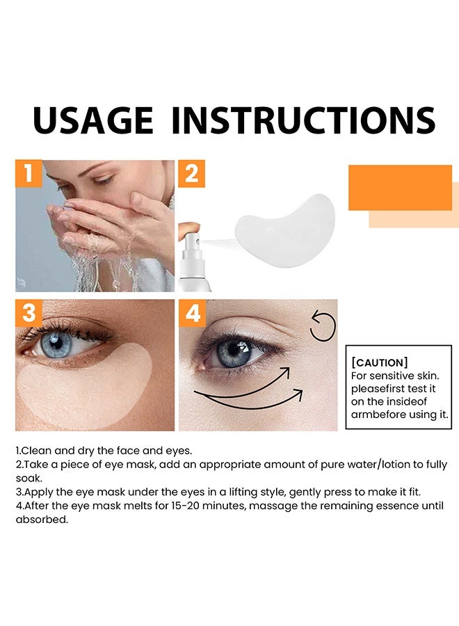 EELHOE Highprime Collagen Film Eye Mask, Water Soluble Formula, Fade Dark Circles And Eye Lines, Lift And Tighten Mask 4 PCS - Image 5
