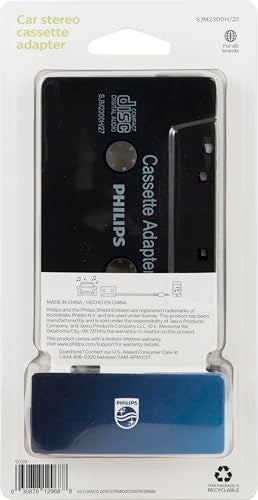 Philips Universal Cassette Adapter with 3.5mm Audio Jack, Black - Image 2