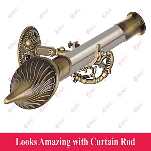 JKC Whirl Curtain Brackets and Holder with Prehistoric Look for 1 Inch Pipe (Bracket - 1 Pcs, Support - 1 Pcs & Wall to Wall - 1 Pcs) - Image 5