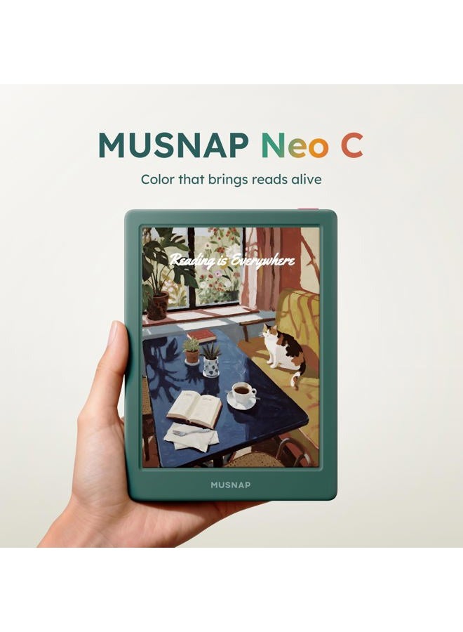 Musnap قارئ كتب إلكترونية Neo C سعة 64GB+4GB يدعم التطبيقات الخارجية، شاشة 6 بوصة E Ink ePaper، ورق رقمي، مع عرض ملون، عمر بطارية طويل للقراءة - Image 2