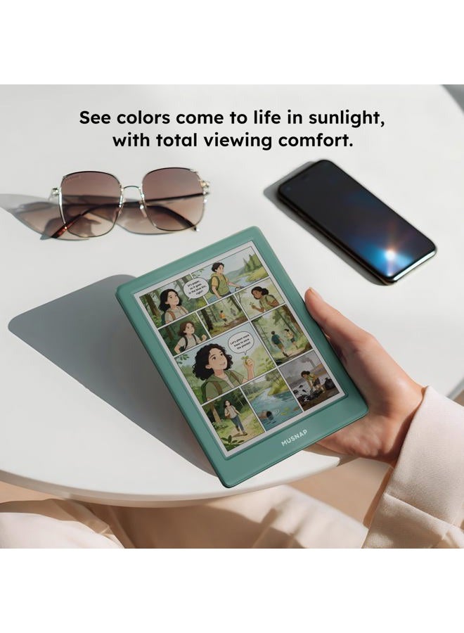 Musnap قارئ كتب إلكترونية Neo C سعة 64GB+4GB يدعم التطبيقات الخارجية، شاشة 6 بوصة E Ink ePaper، ورق رقمي، مع عرض ملون، عمر بطارية طويل للقراءة - Image 3