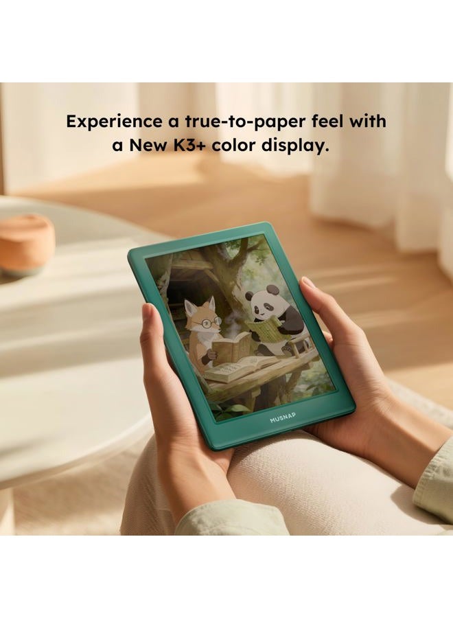 Musnap قارئ كتب إلكترونية Neo C سعة 64GB+4GB يدعم التطبيقات الخارجية، شاشة 6 بوصة E Ink ePaper، ورق رقمي، مع عرض ملون، عمر بطارية طويل للقراءة - Image 4