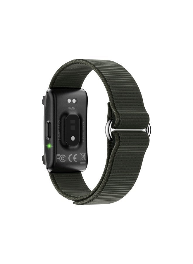AROAQ Y25 Bluetooth Smart Bracelet – Heart Rate, SpO2, Sleep Tracking, Fitness Modes, 1ATM Waterproof, Magnetic Charging – Android & iOS Compatible – Army Green - Image 3