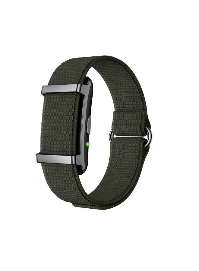 AROAQ Y25 Bluetooth Smart Bracelet – Heart Rate, SpO2, Sleep Tracking, Fitness Modes, 1ATM Waterproof, Magnetic Charging – Android & iOS Compatible – Army Green - Image 1