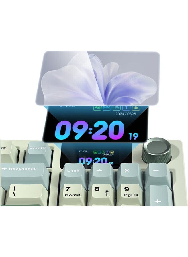 Langtu Lt95 Cuiwei Wired/Wireless/Bluetooth Tri-Mode Mechanical Keyboard, Gasket Structure, Rgb Lighting Effects, Lcd Color Screen, Macaron Switches - Image 1