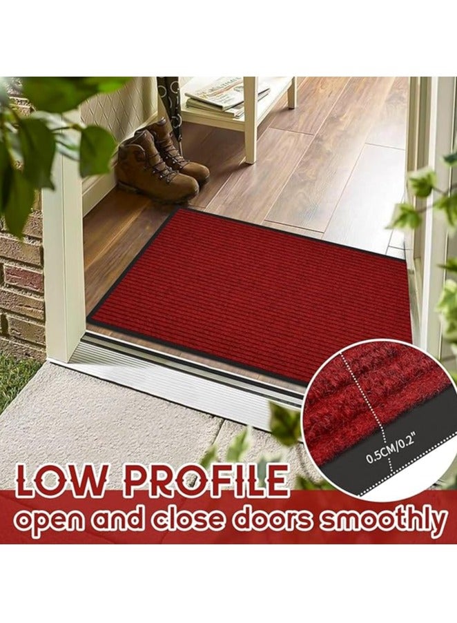 Spaceshoop Heavy Duty Large Outdoor Indoor Entrance Doormat Waterproof Low Profile Entrance Rug Front Door Mat Patio Anti-Size 55 * 35 - Image 4