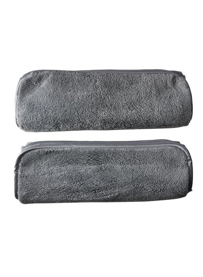 AUTOSMART 2-Piece Thick Plush Microfiber Towel Grey 30 x 40 cm MCA4062 - Image 1