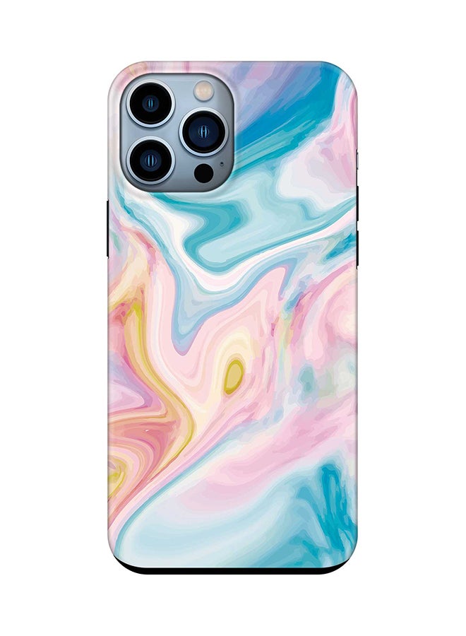 Stylizedd حافظة Tough Pro لجهاز iPhone 15 Pro Max بطبقتين هجين PC TPU غلاف مخصص للهاتف بتشطيب غير لامع - طباعة رخامية زرقاء - Image 1