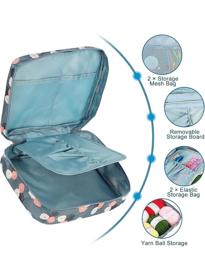 مجموعة كروشيه للمبتدئين، خطاف كروشيه متعدد الأحجام مع ملحق حقيبة، يتضمن خيطًا، مجموعة محمولة مكونة من 59 قطعة مع خطافات مريحة ولوازم حياكة - Image 4