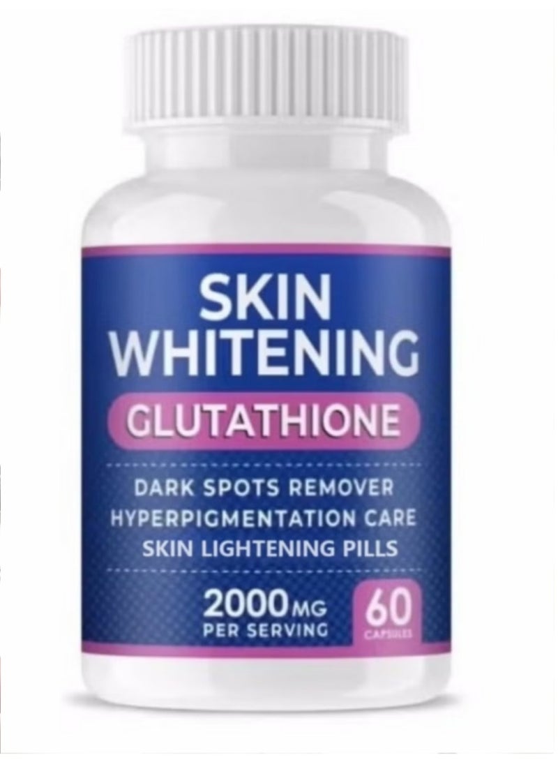 Skin Whitening Capsules 2000mg – Brightening & Anti-Aging Antioxidant Supplement, 60 Capsules - Image 1