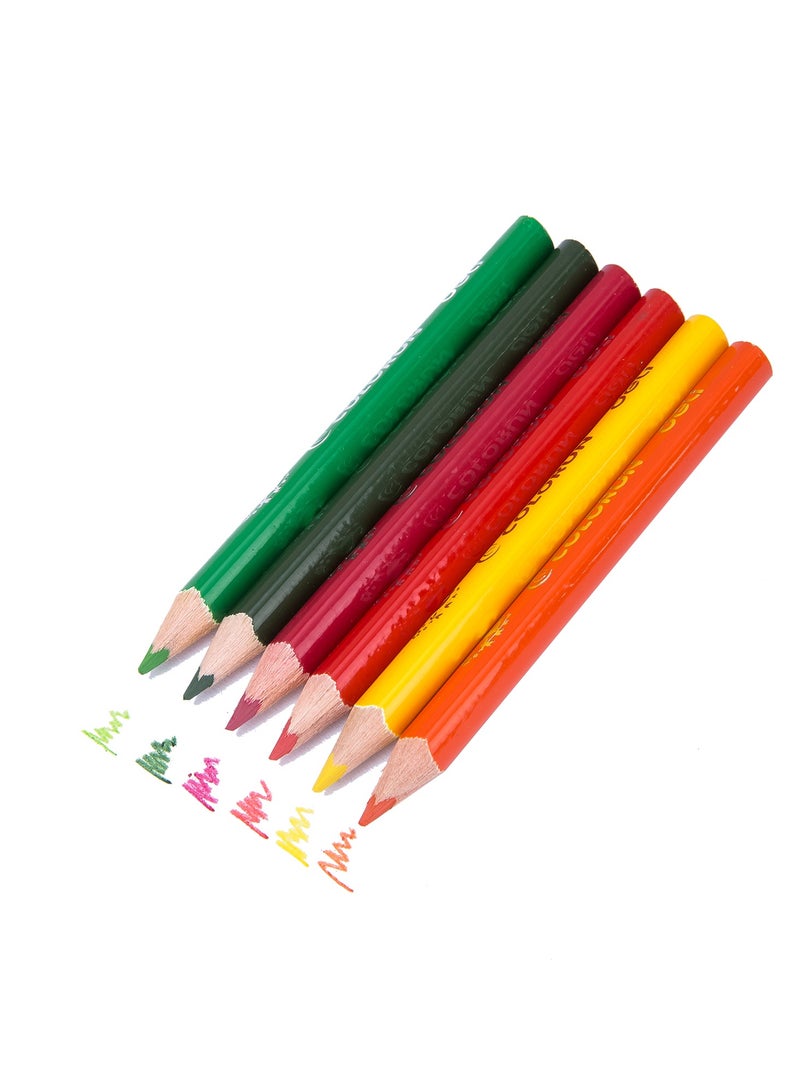 Deli دلي EC00400 COLORUN أقلام ملونة 12 قطعة - مجموعة مثلثة من خشب الباسود مسبقة الشحذ للاستخدام في مشاريع الفن المدرسية للأطفال والاستخدام المنزلي - Image 3