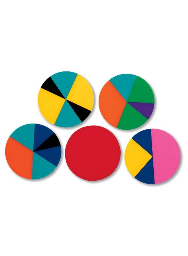 hand2mind hand2mind Plastic Rainbow Fraction Circles, Fraction Manipulatives, Unit Fraction, Rainbow Circle Math Manipulatives, Fraction Games, Montessori Math, Homeschool Supplies (Set of 51) - Image 1