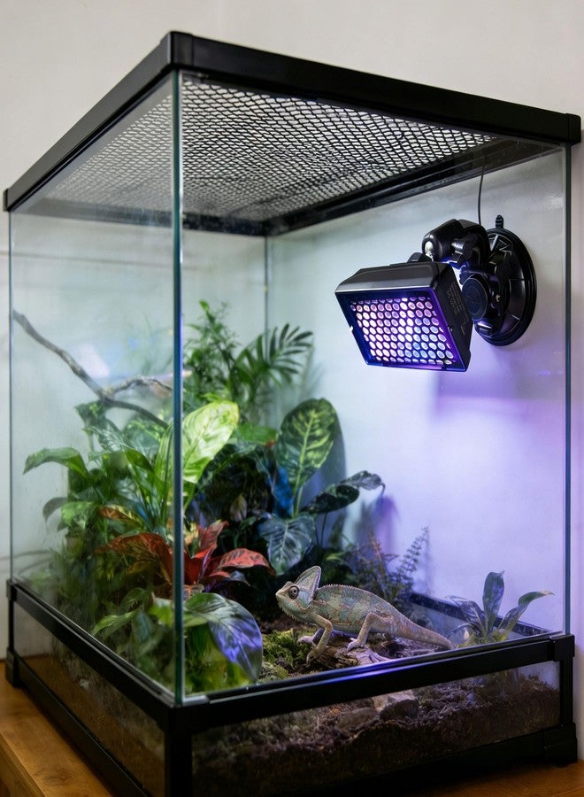 NOMOY Adjustable LED Reptile UVB Light: Multi-Level UVB Control + Timer, No Fixed Weak Output. Secure Suction Cup Mount, Universal for Lizards, Turtles, Snakes, Amphibians - Image 3