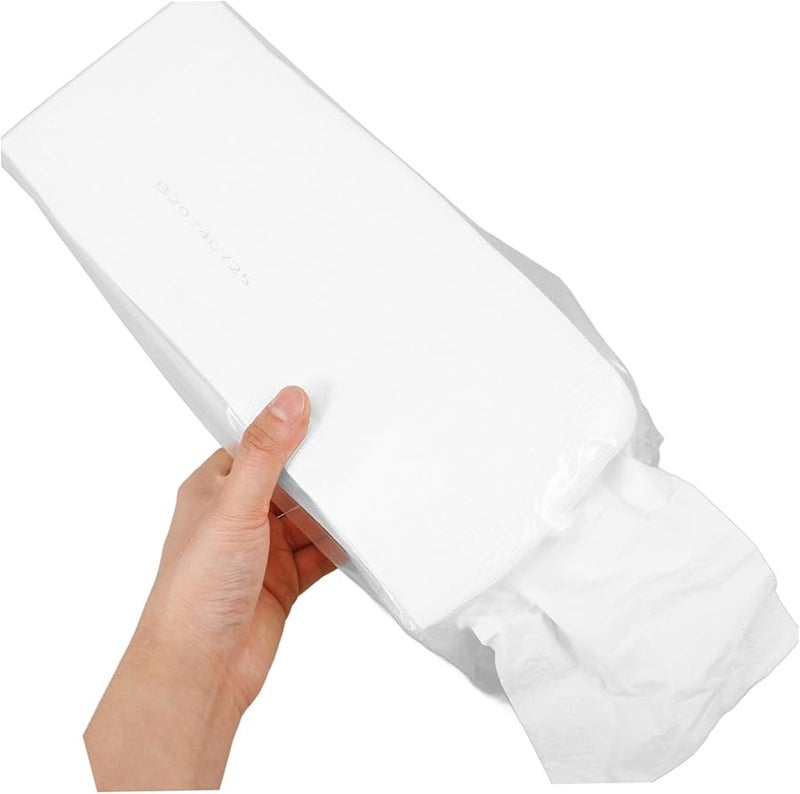 FRCOLOR مناديل ورقية يمكن التخلص منها بتصميم أنيق على شكل صدفة وماصة للحفلات والمناسبات والمنزل والتجارية - Image 4