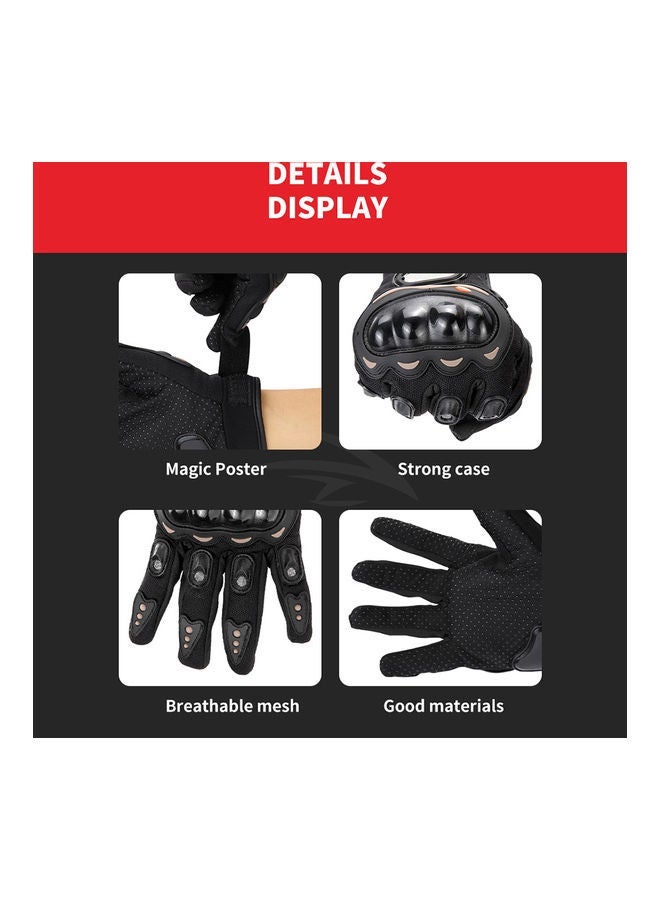 NIBEMINENT Men’s Motorcycle Rider Anti-Fall Full Finger Gloves - Image 4